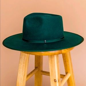 EMERALD GREEN women’s felt Fedora hat. NEW, TAGGED